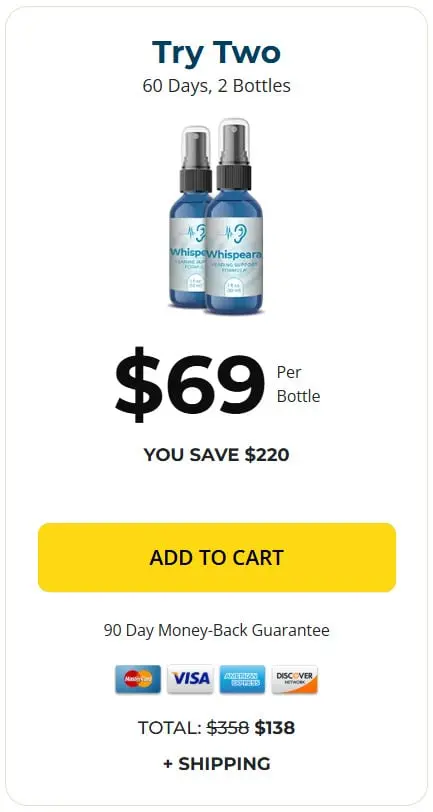 Whispeara 1-Bottle Price