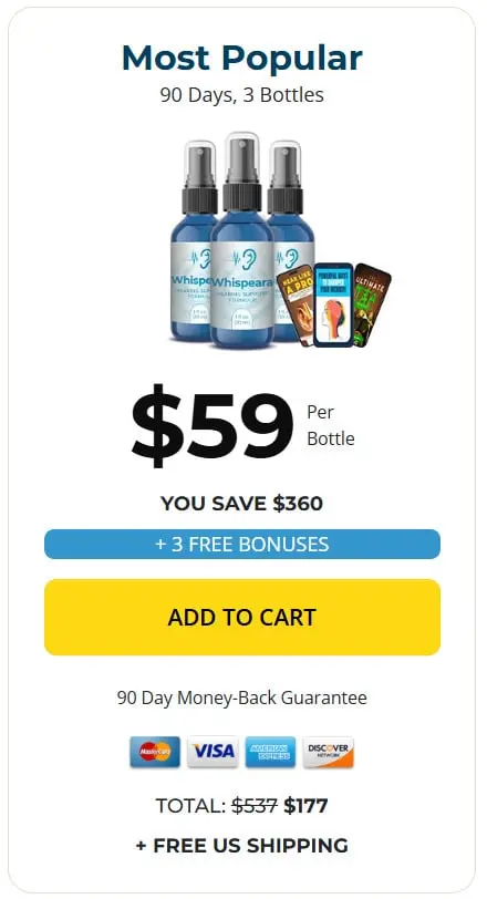 Whispeara 3 Bottle Price